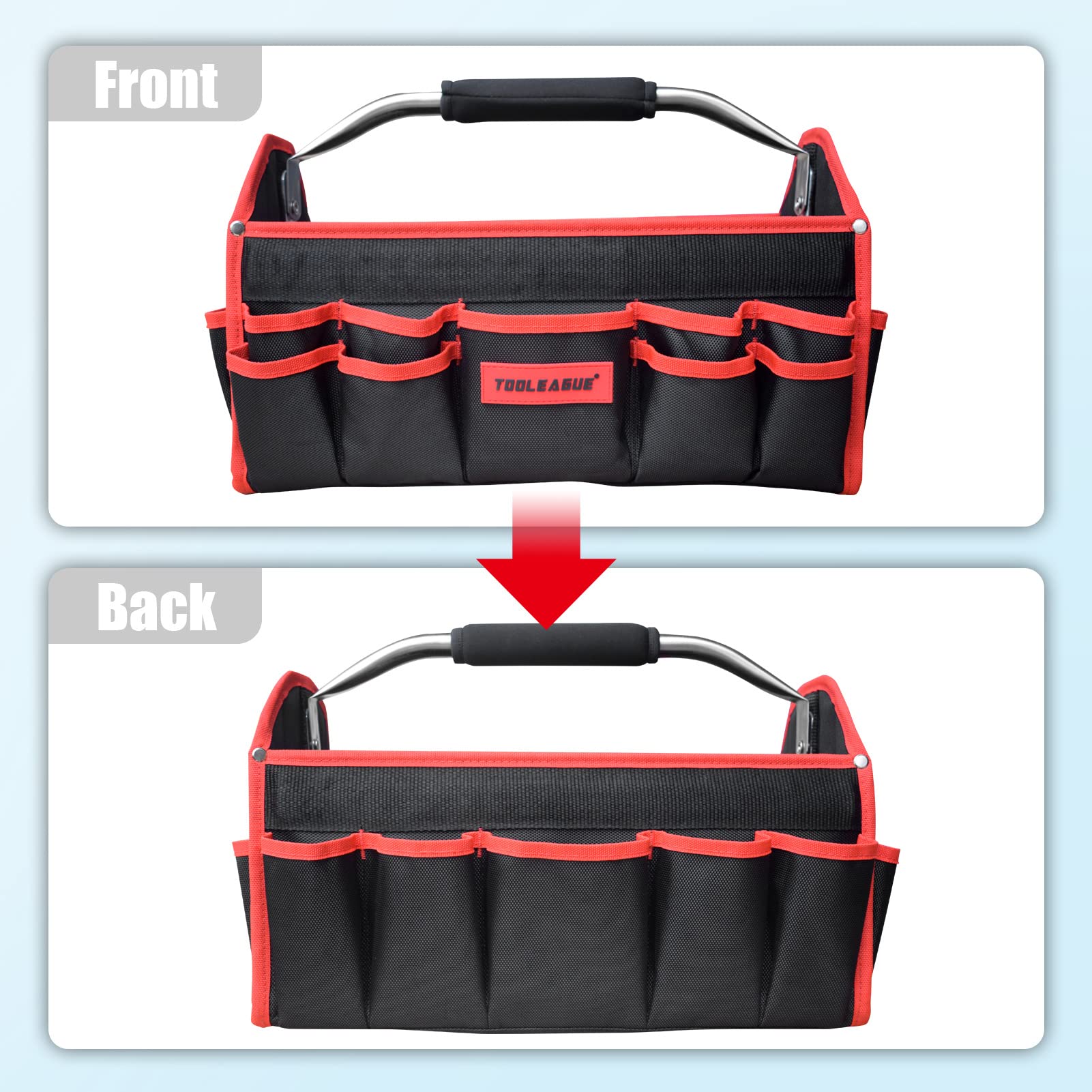 TOOLEAGUE lockable zipper system keeps tools secure