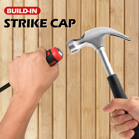 TOOLEAGUE 12-inch pry bar with angled tip for easier lifting between joints.