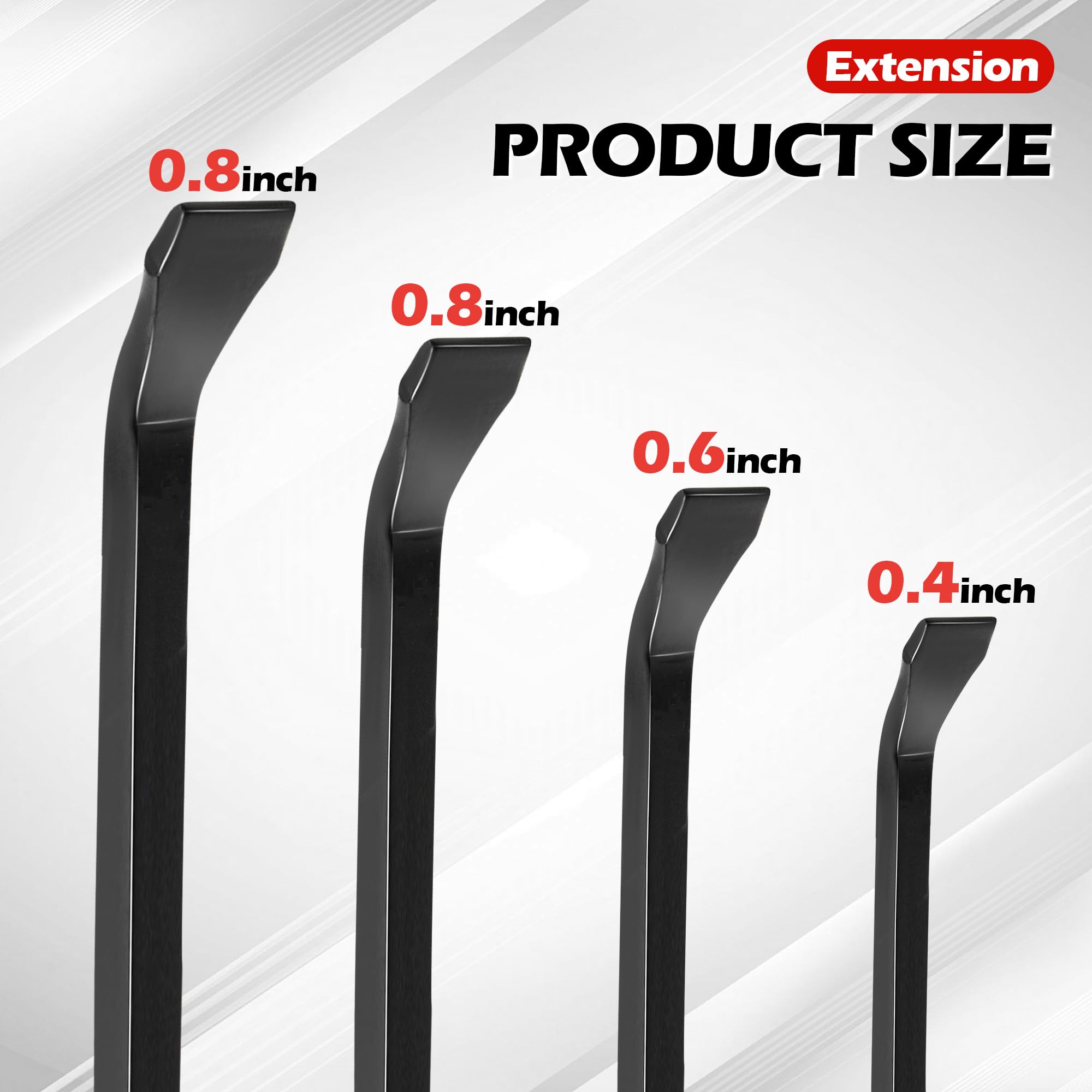 TOOLEAGUE 24-inch pry bar delivering extra leverage for heavy objects.