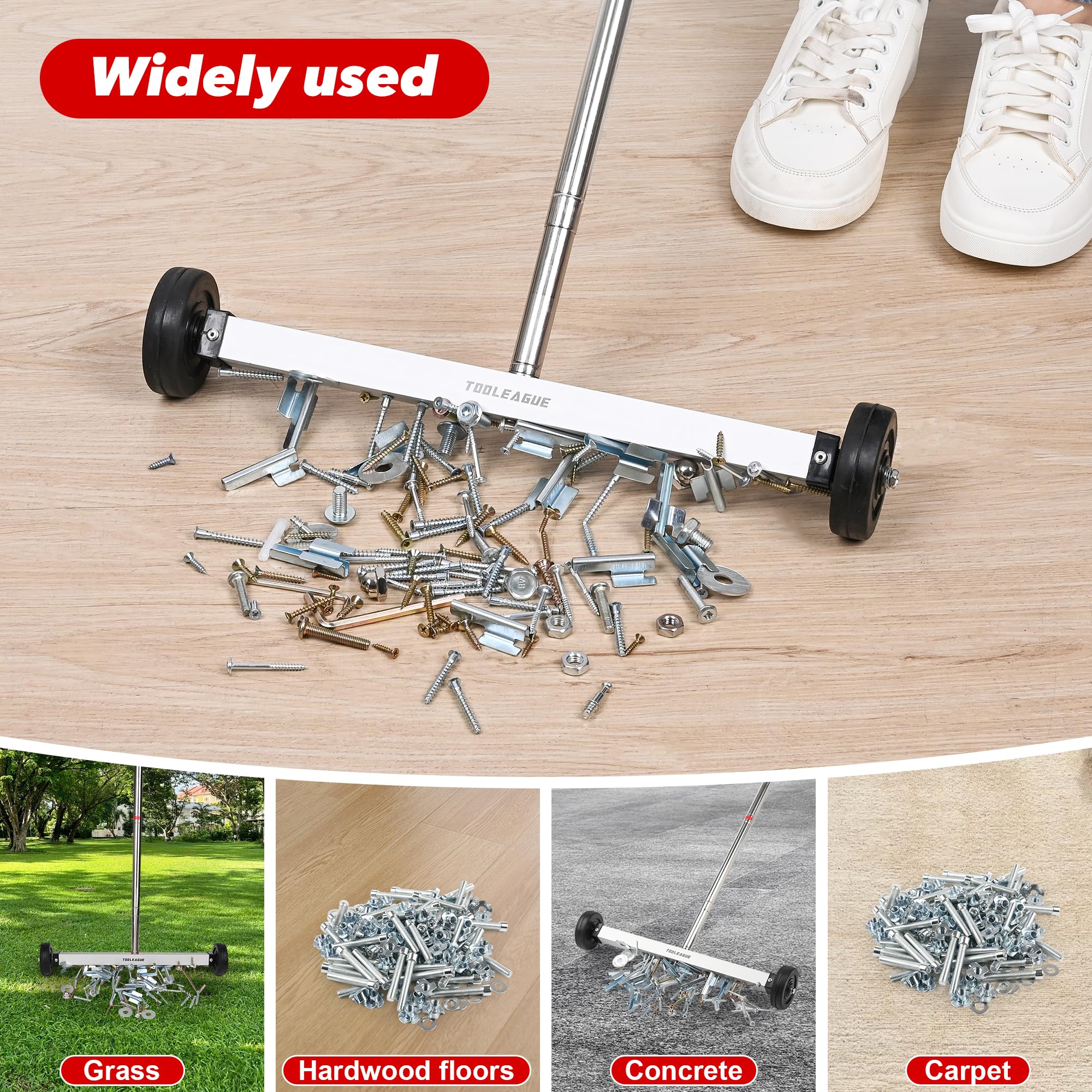 TOOLEAGUE wide magnets cover more ground during cleaning tasks.