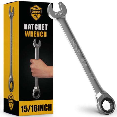 Toolguards 15-16 inch ratcheting wrench in full view showing slim profile for easy access
