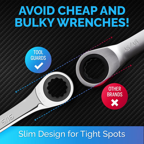 Toolguards chrome vanadium steel wrench demonstrates durability and precision