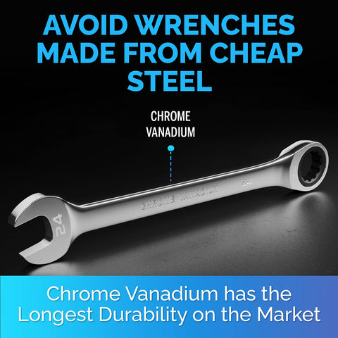 TOOLGUARDS ratcheting wrench with compact ergonomic handle for easy use.