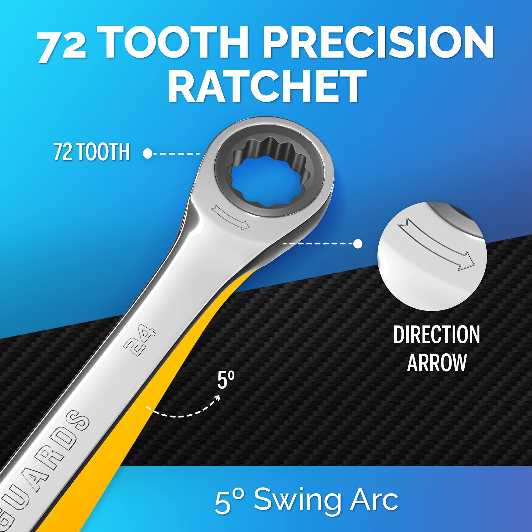 TOOLGUARDS wrench with lifetime warranty for long-term reliability.