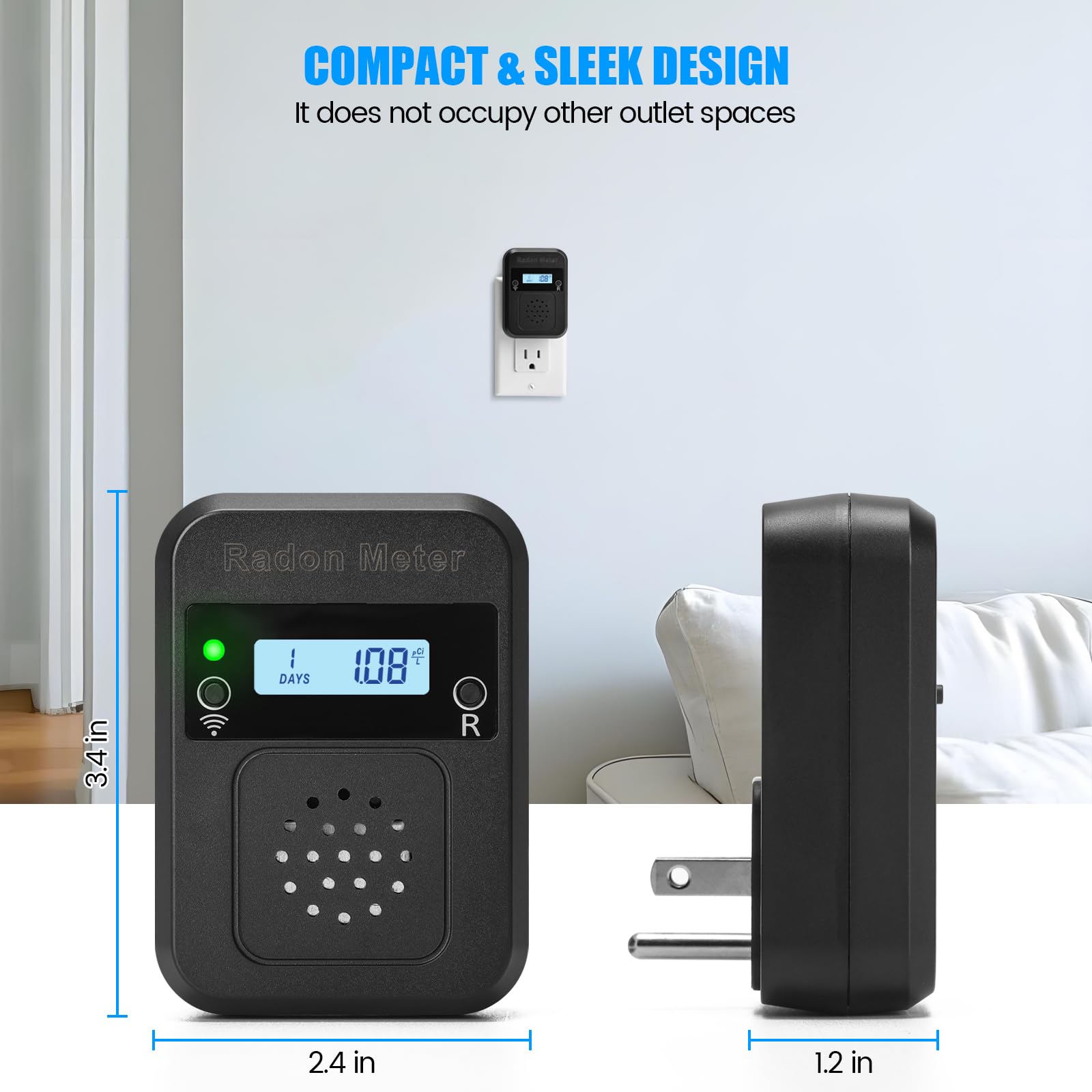 Toolhome WiFi Radon Detector instant alert notification setup.