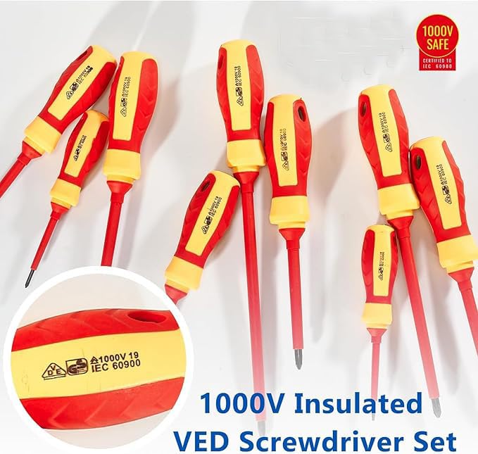 ToolinHand Slotted 5pc set with CR-V tips for precise driving and grip.