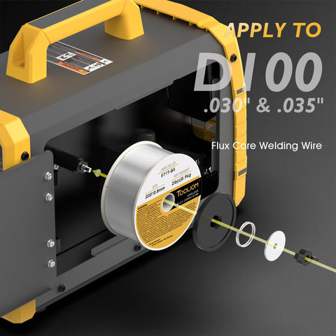 TOOLIOM 135A synergic wire feeding for smooth, controlled welds