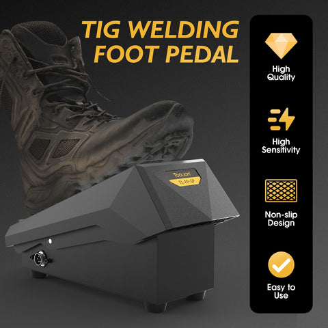 TOOLIOM 5-pin amp control pedal providing smooth amperage adjustments.