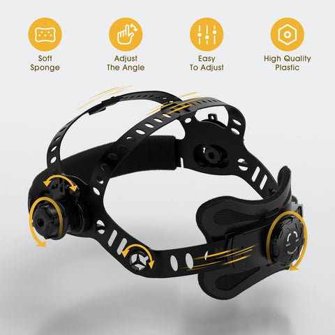 TOOLIOM adjustable-headgear with twist knob ensures a secure, personalized fit.