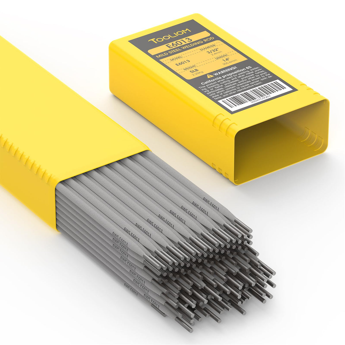 TOOLIOM E6013 3/32in welding rod in a 5 lb package for general use.