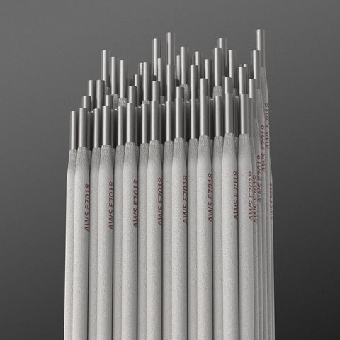 TOOLIOM E7018 flux-coated close-up highlighting low spatter