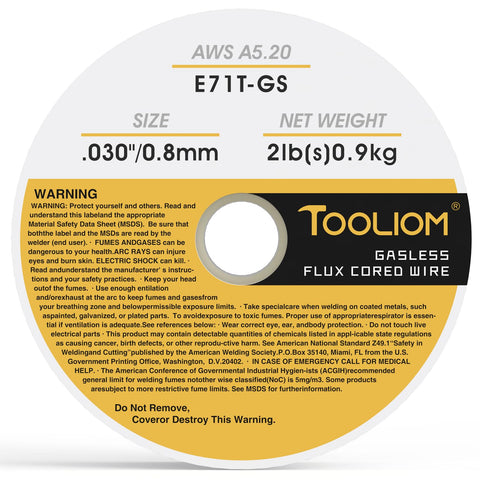 TOOLIOM E71T-GS easy slag removal speeds up projects.