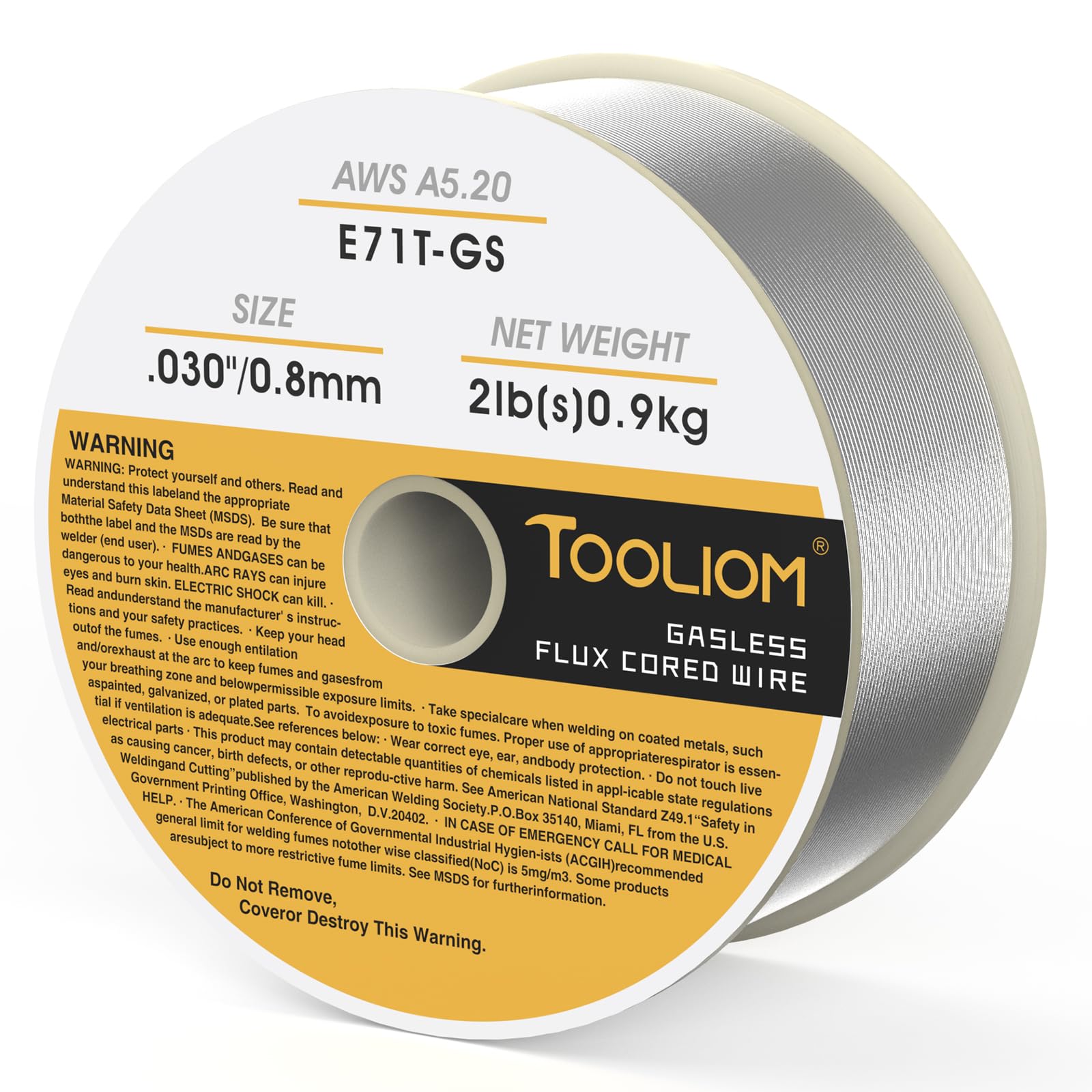 TOOLIOM E71T-GS ideal for outdoor or drafty welding tasks.