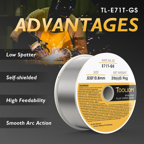 TOOLIOM E71T-GS delivers deep penetration and smooth bead quality.