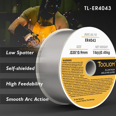 TOOLIOM ER4043 spool demonstrates bright finish potential after welds