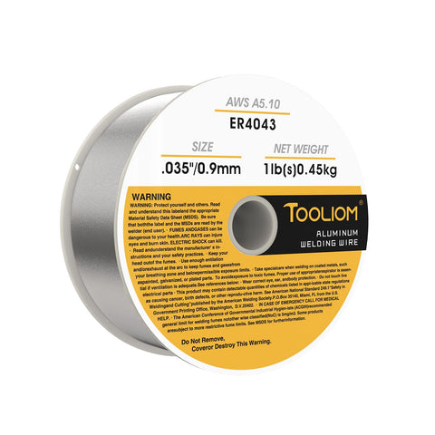 TOOLIOM ER4043 top view spool for smooth aluminum MIG welds
