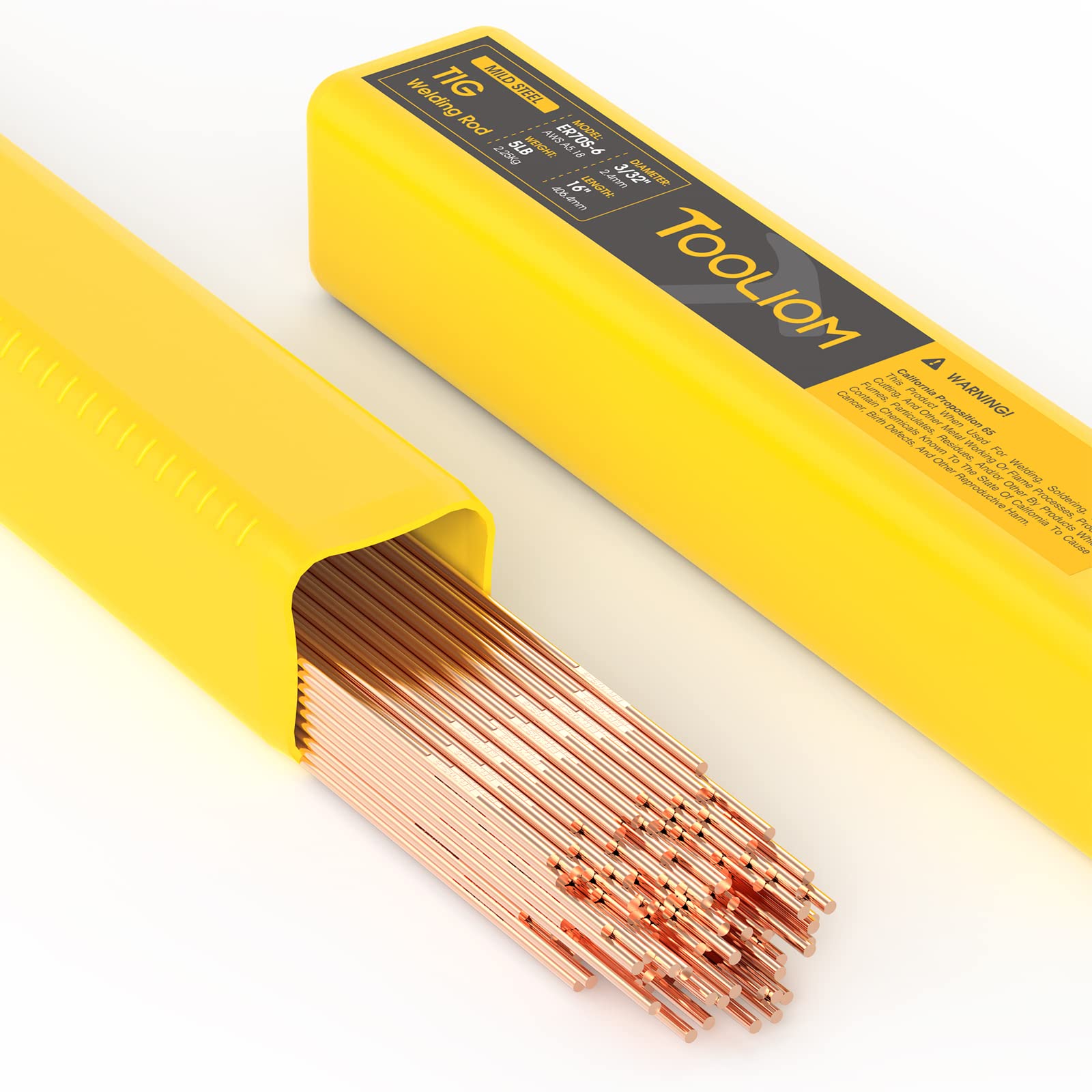 TOOLIOM ER70S-6 TIG rod copper coated for strong, clean welds on mild steel
