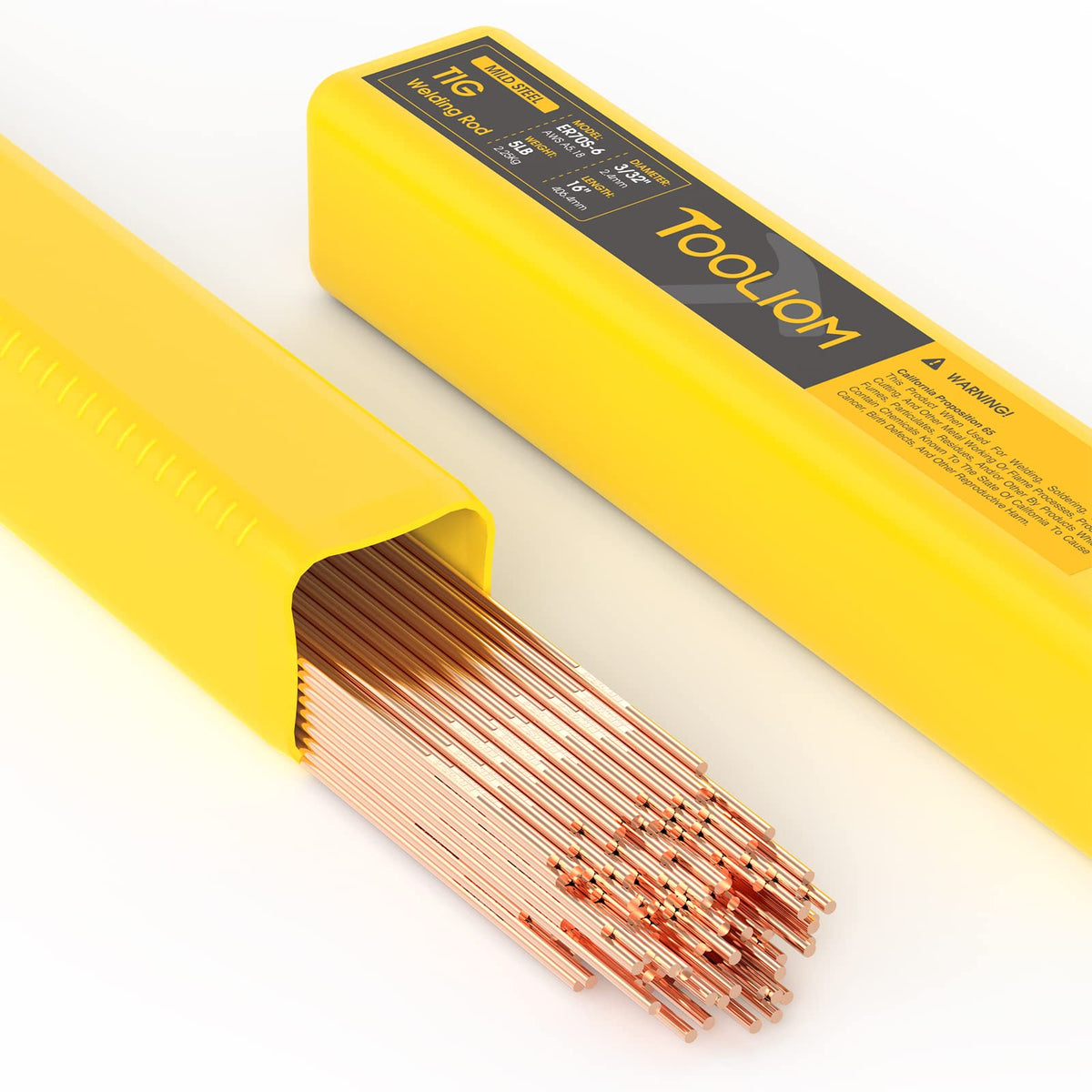 TOOLIOM ER70S-6 TIG rod copper coated for strong, clean welds on mild steel