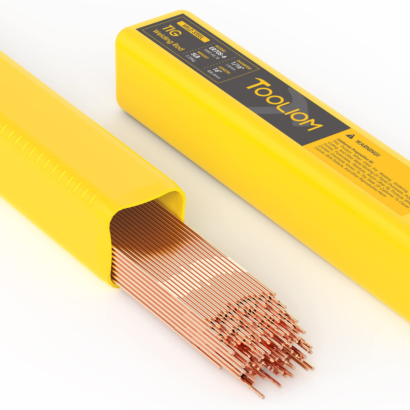 TOOLIOM ER70S-6 TIG welding rod copper-coated for smooth arc and reduced spatter