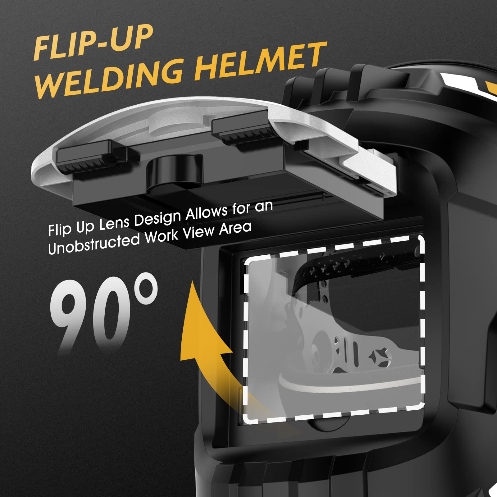 TOOLIOM shade-10 welding lens provides versatile light adjustment for different welding needs.