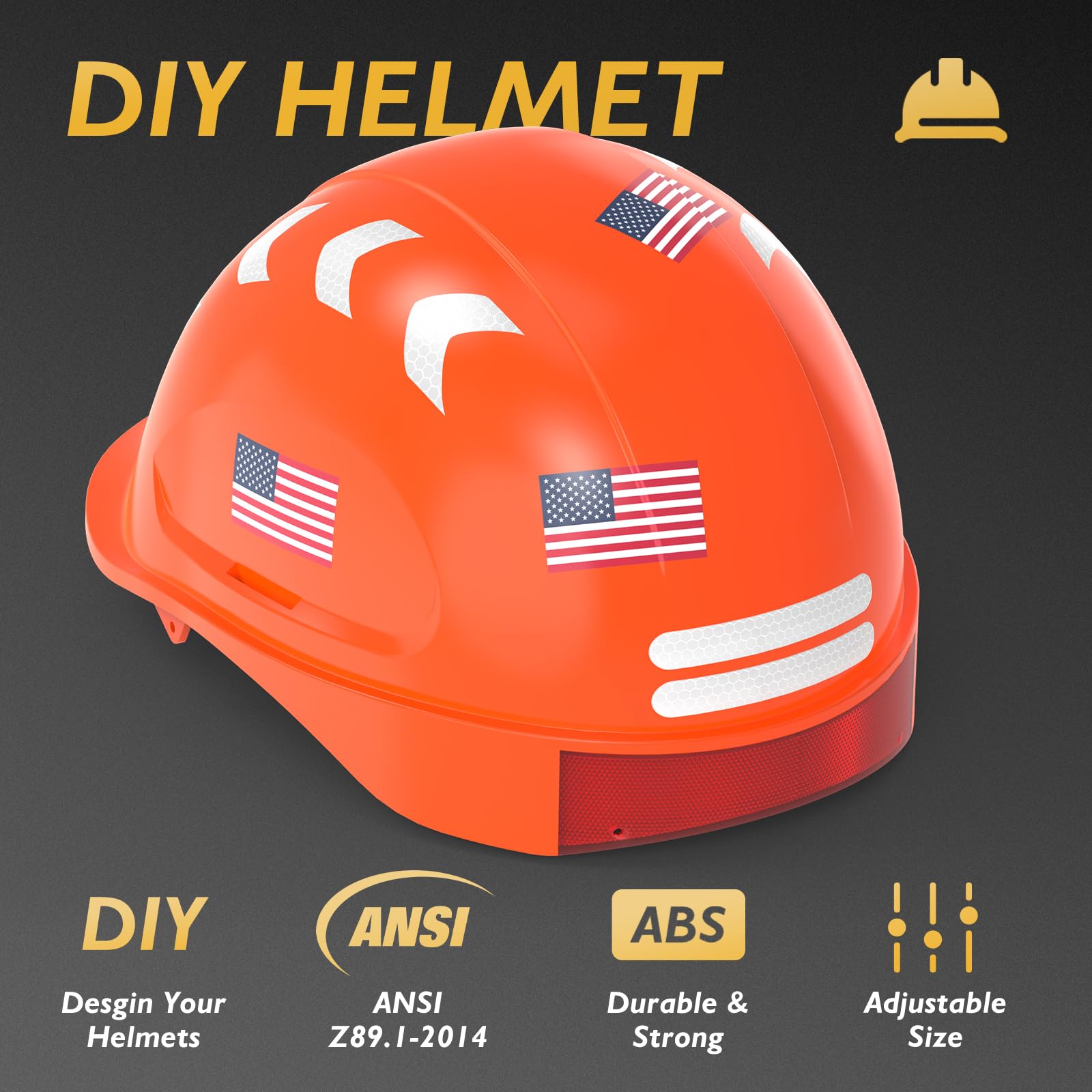 TOOLIOM ear muffs on helmet provide hearing protection during loud tasks