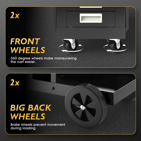 TOOLIOM welding cart multi-use storage keeps MIG, ARC, plasma tools organized.