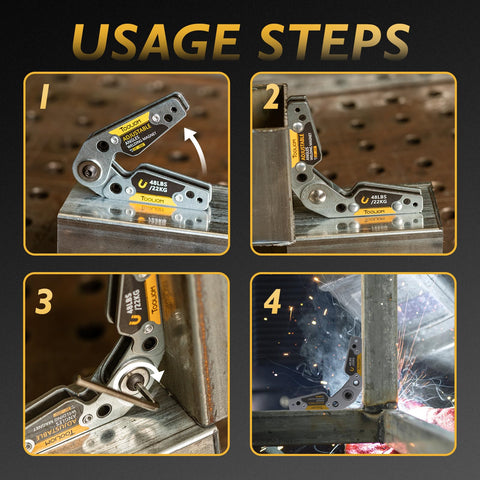 TOOLIOM magnetic holder supports efficient metalworking and construction tasks.