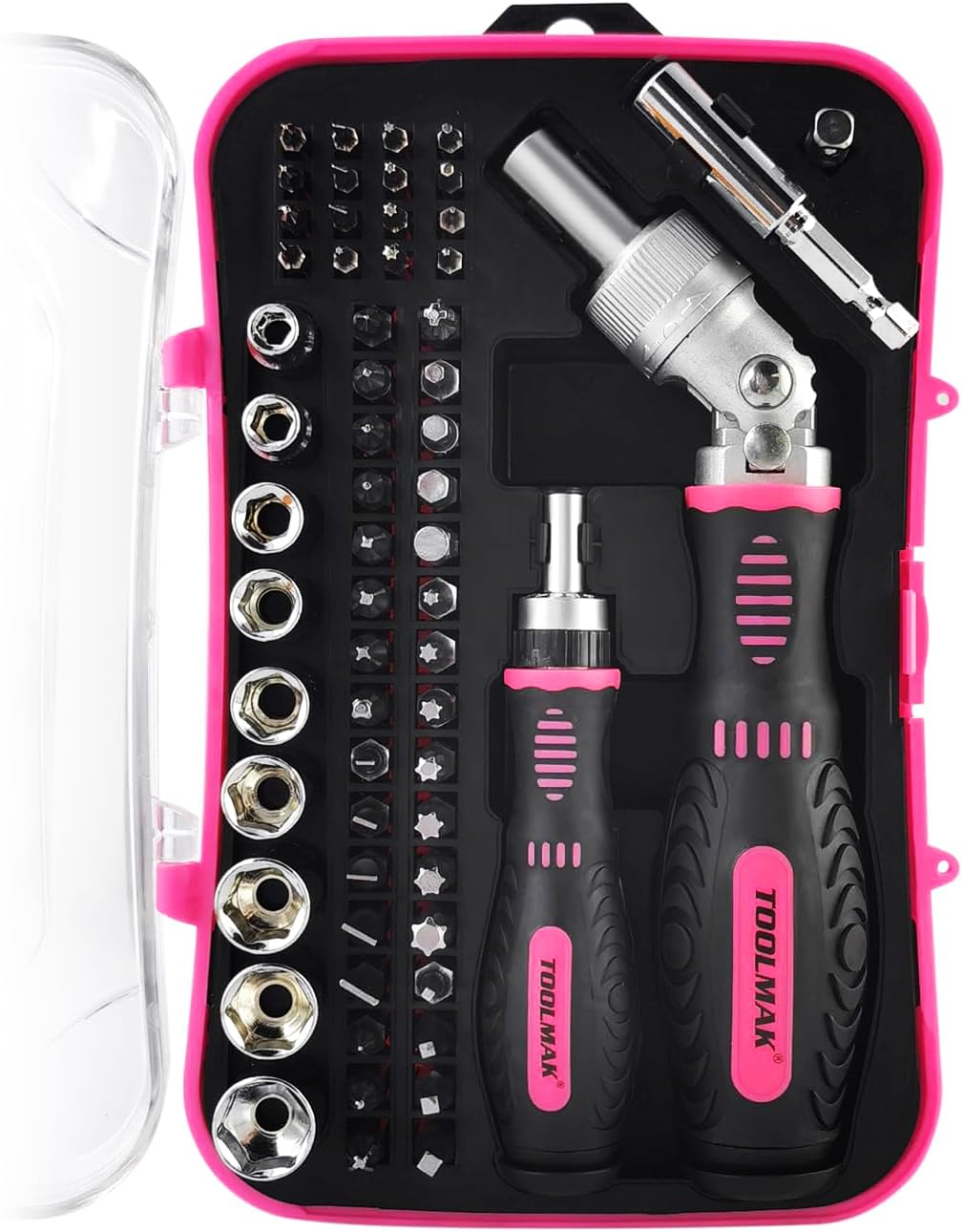 TOOLMAK ratcheting screwdriver set in case for organized home repairs