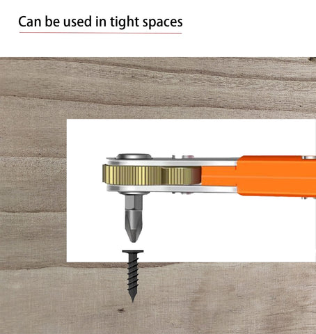 Toolmak reversible ratchet mechanism enables smooth operation in both directions.