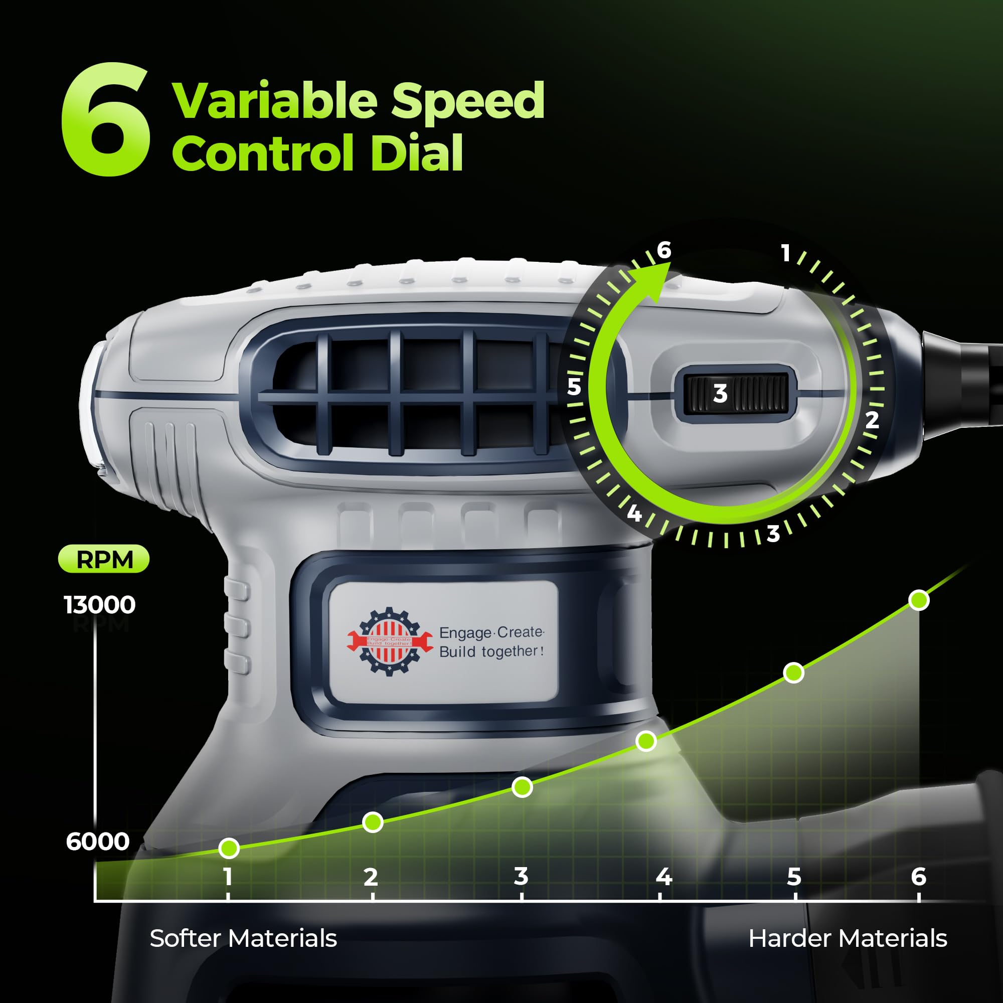 Toolok quick-change sanding system enables fast paper swaps.