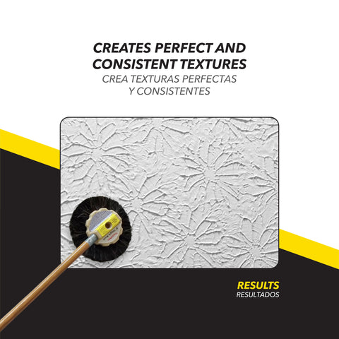 ToolPro stipple brush with pre-cut form enables easy, professional texture application.