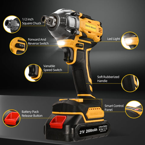 Tools 007 impact wrench reaches 3300 RPM for fast tightening and loosening.