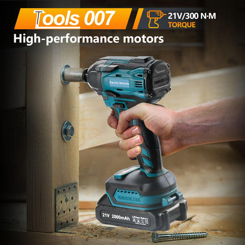 Tools 007 cordless impact wrench in reverse auto-stop mode to protect threads.