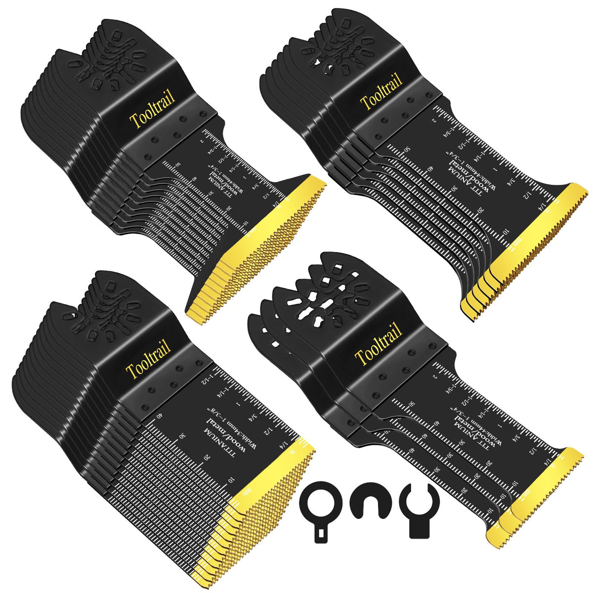 Tooltrail titanium-coated oscillating blade for metal cutting with longer lifespan
