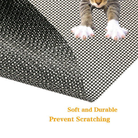 Tooltriz thick charcoal mesh provides clear visibility while deterring pet scratches
