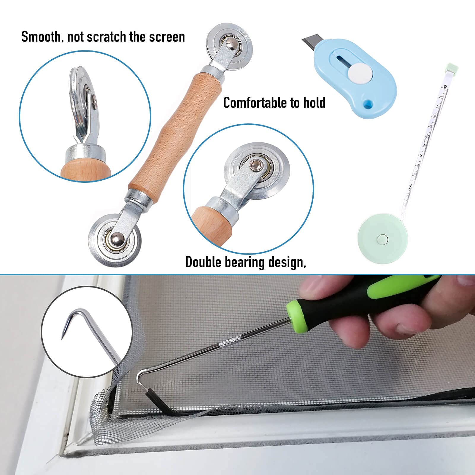 TOOLTRIZ versatile kit for patio, garden, and door screen replacements.