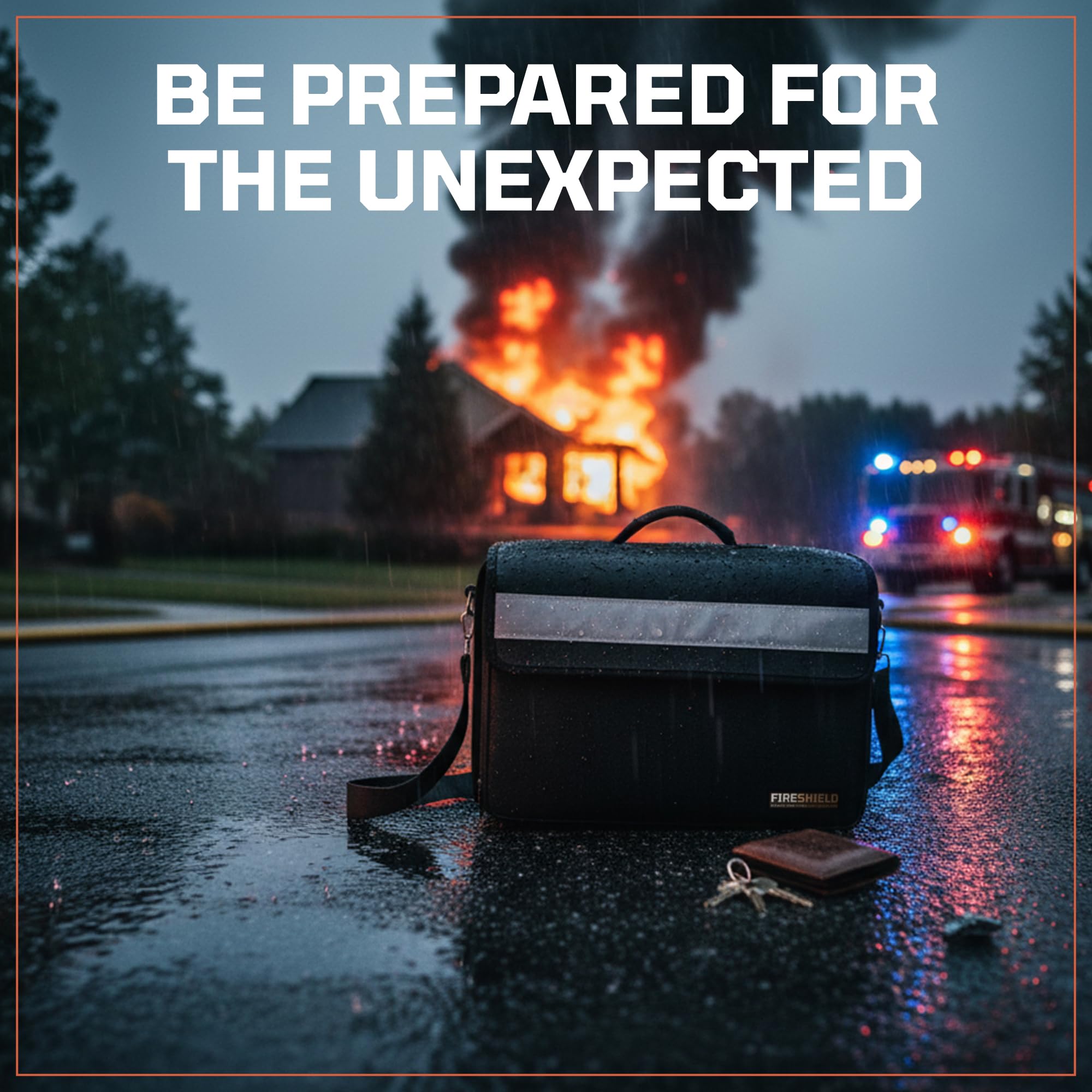 TOOLTROOPERS FIRESHIELD PRO fireproof bag closed with reinforced edges for travel protection