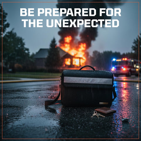 TOOLTROOPERS FIRESHIELD PRO fireproof bag closed with reinforced edges for travel protection