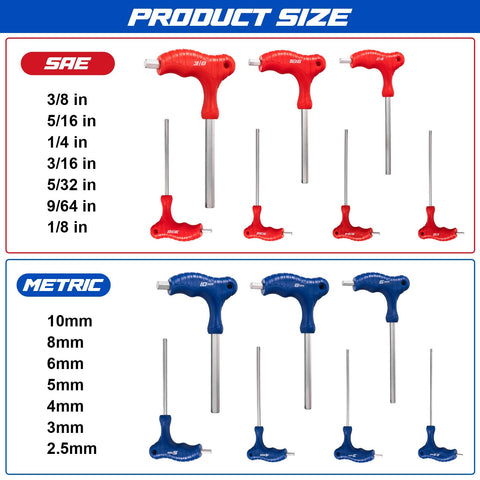 Toolwiz SAE and Metric sizes laid out for quick size selection.