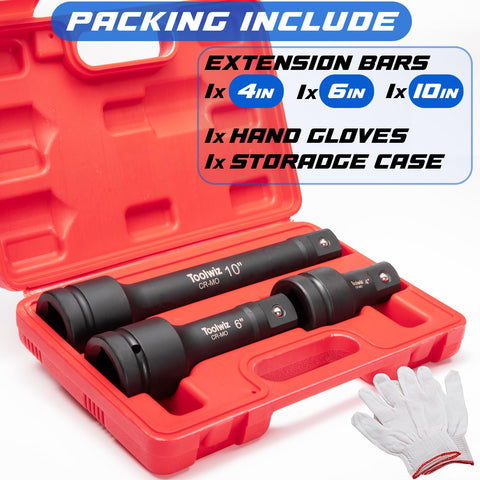 Toolwiz drive-end lock prevents socket slip.