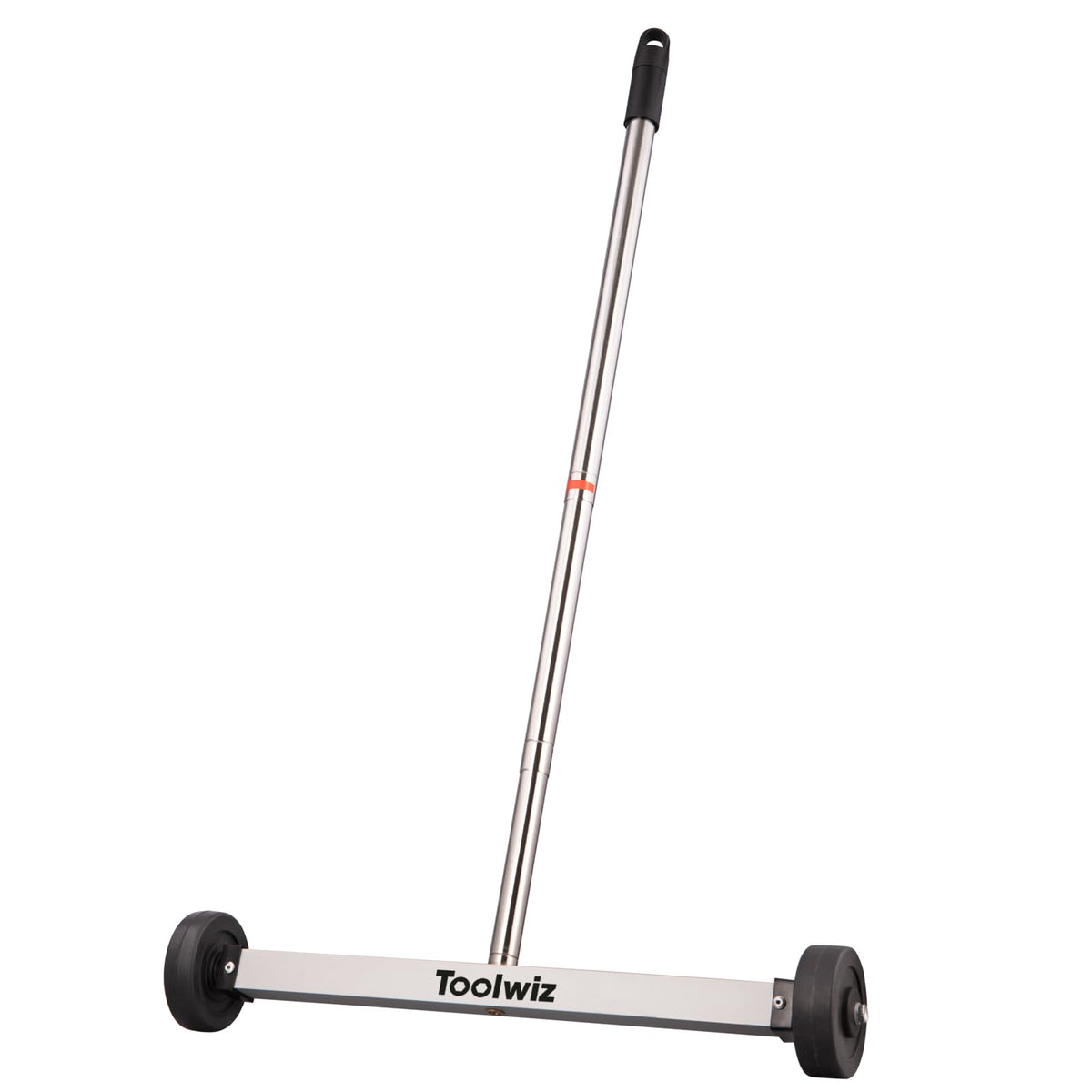Toolwiz magnetic sweeper front view shows wide 17-inch surface for quick nails pickup