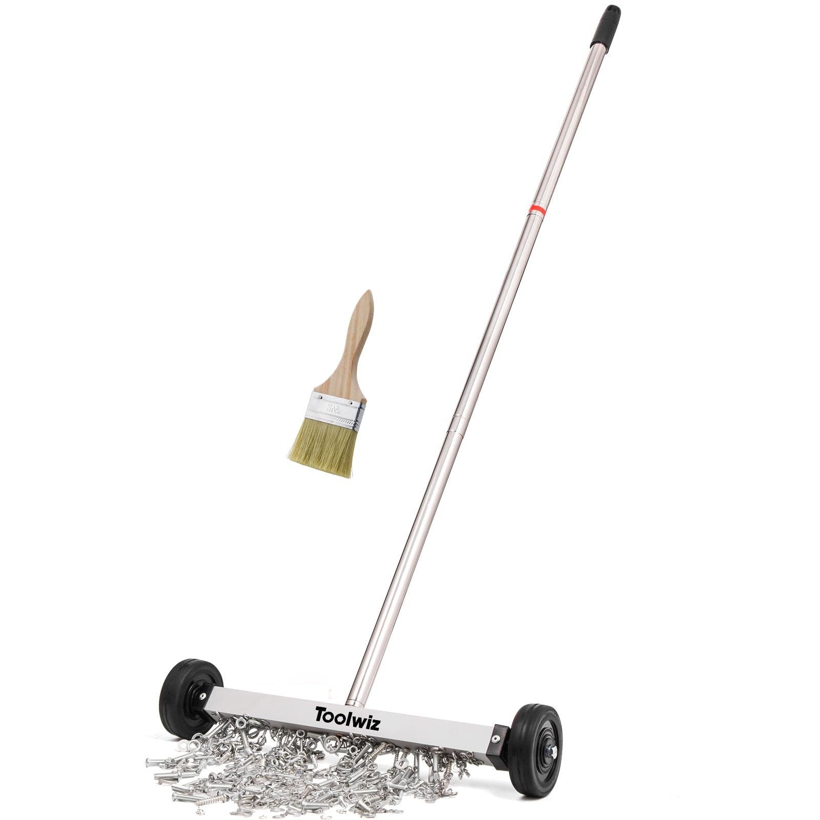Toolwiz magnetic sweeper nails and bolts pickup for a clean workshop floor.