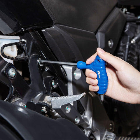 Toolwiz T-handle ergonomic non-slip grip ensures steady turns in tight spaces.