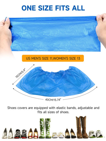 TOOSOFt packaging showing bulk 300-piece shoe cover set