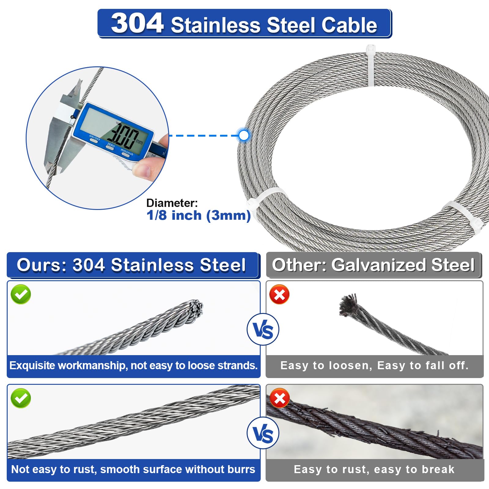 TooTaci M6 turnbuckle with hook for precise tensioning in outdoor railing setups