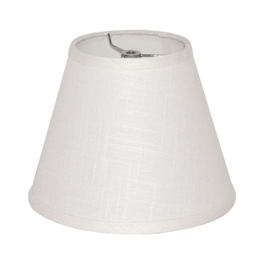 TOOTOO STAR barrel white lampshade top view with natural linen fabric for living spaces