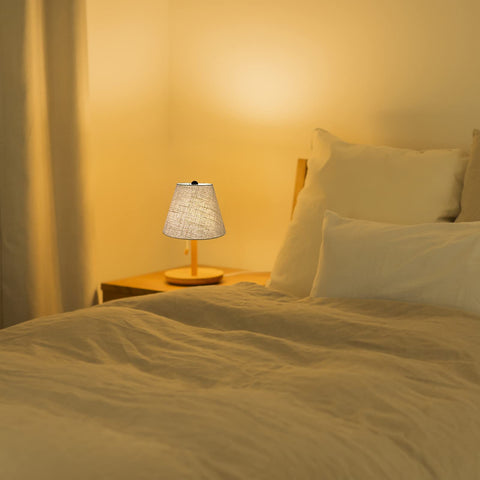 TOOTOO STAR fabric lampshade with linen texture softens lighting in any space.