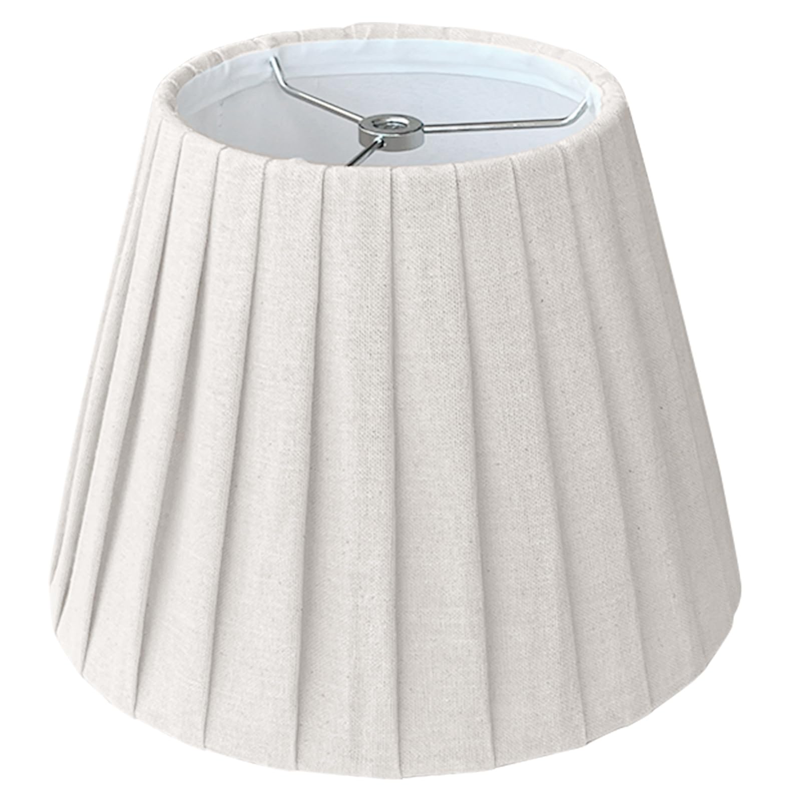 TOOTOO STAR small lamp shade in brown linen with pleats diffuses warm light