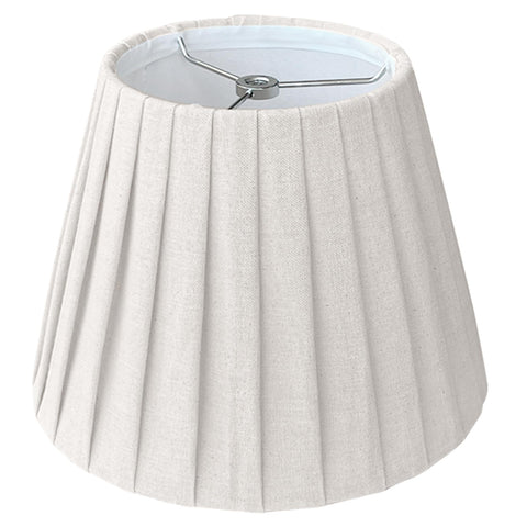 TOOTOO STAR small lamp shade in brown linen with pleats diffuses warm light