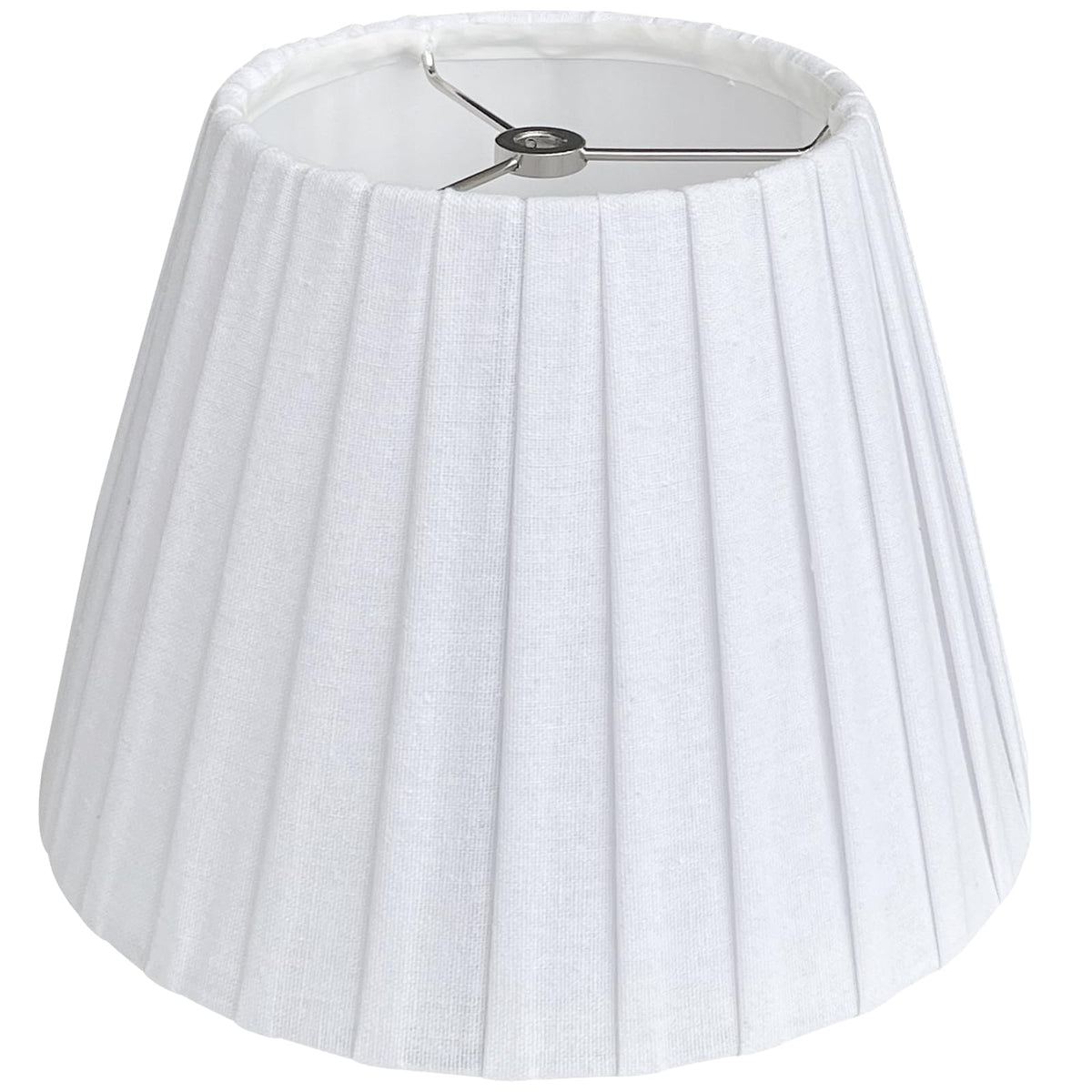 TOOTOO STAR small white pleated linen lamp shade with bell shape for cozy lighting.